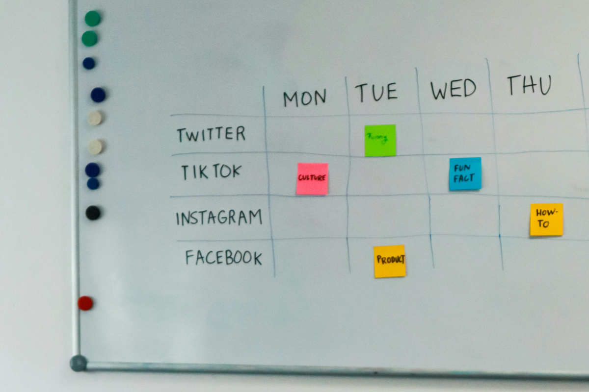 Create a social media content calendar