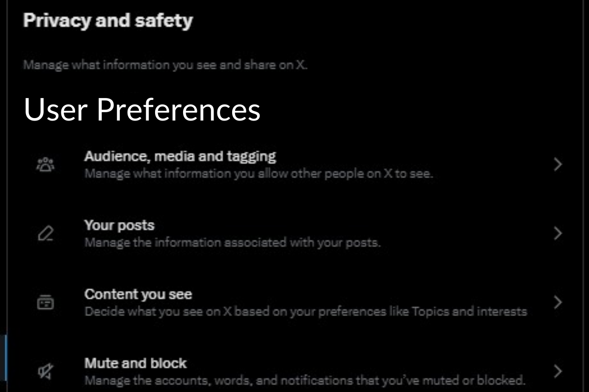 Twitter's User Preferences