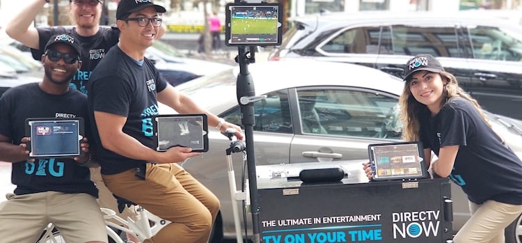 Street Marketing Team with ice cream cart